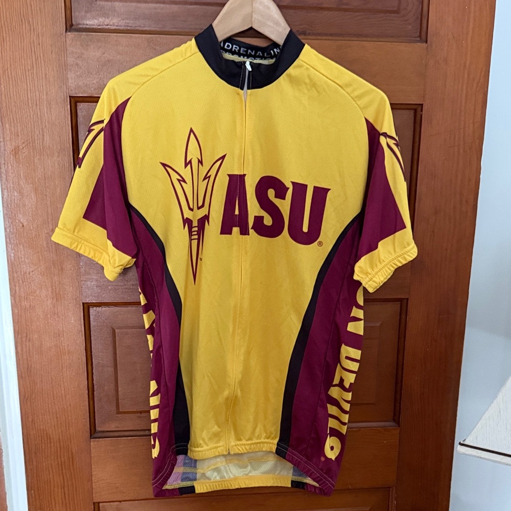 Adrenaline ASU Men's Cycling Jersey - Yellow and Maroon